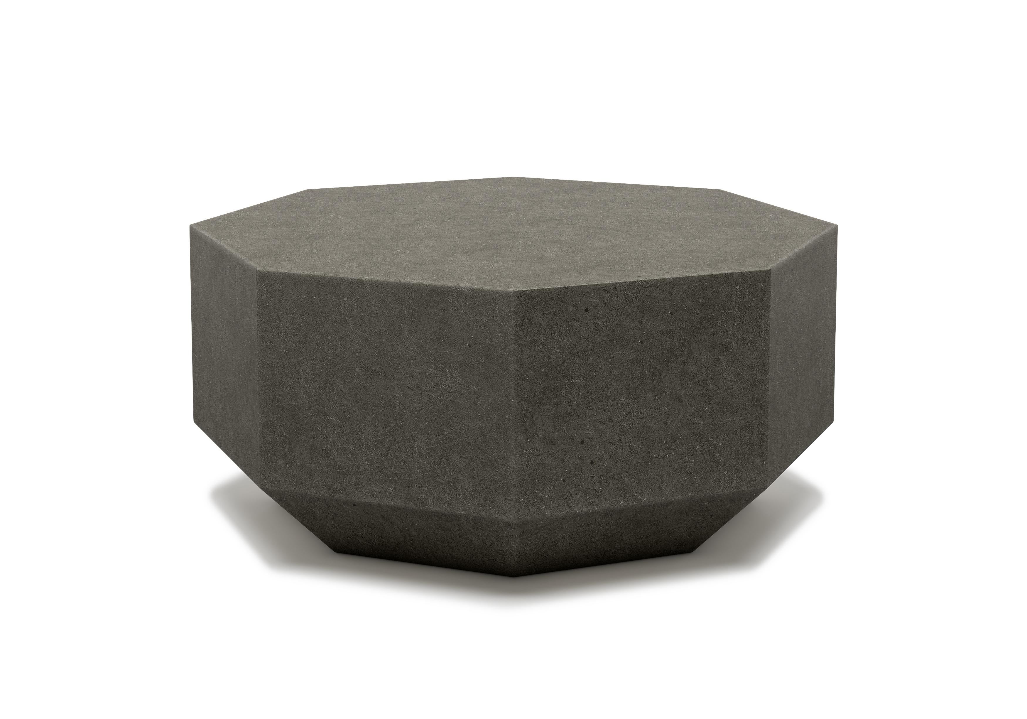 Turkish Gemma Concrete Charcoal M Coffee Table by Snoc For Sale