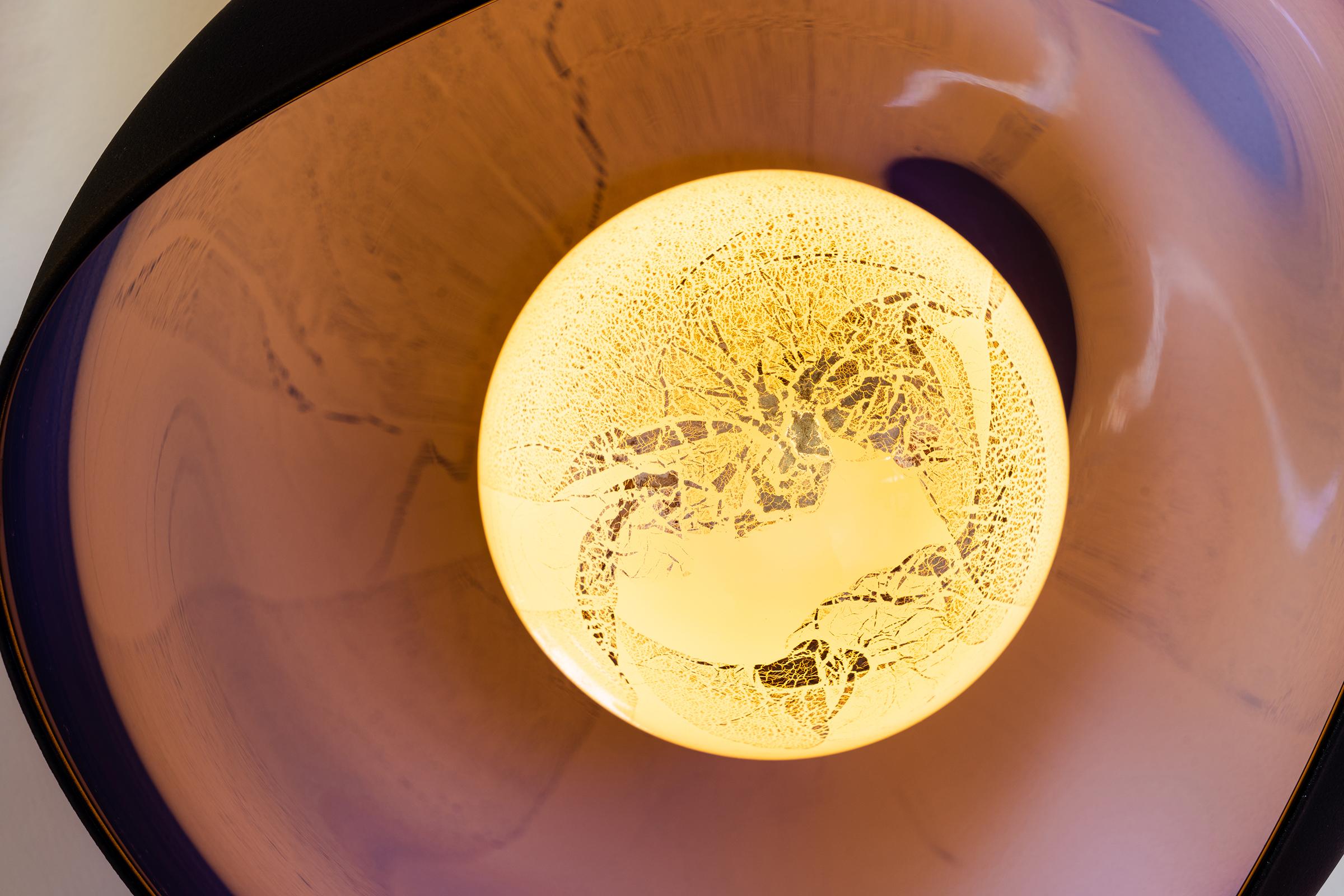 Gemma GEO blown glass wall sconce light installation In New Condition For Sale In Toronto, CA