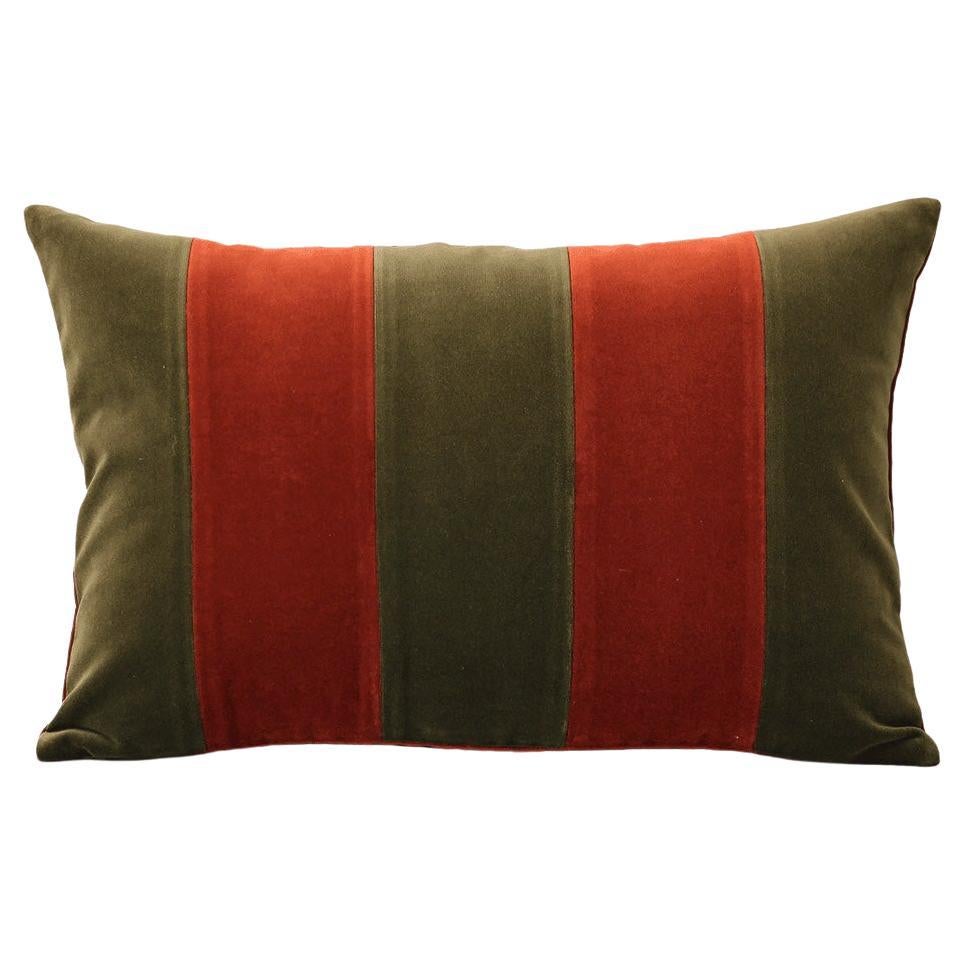 Cuscino decorativo GEMMA II Brick & Dry Green in velluto deluxe