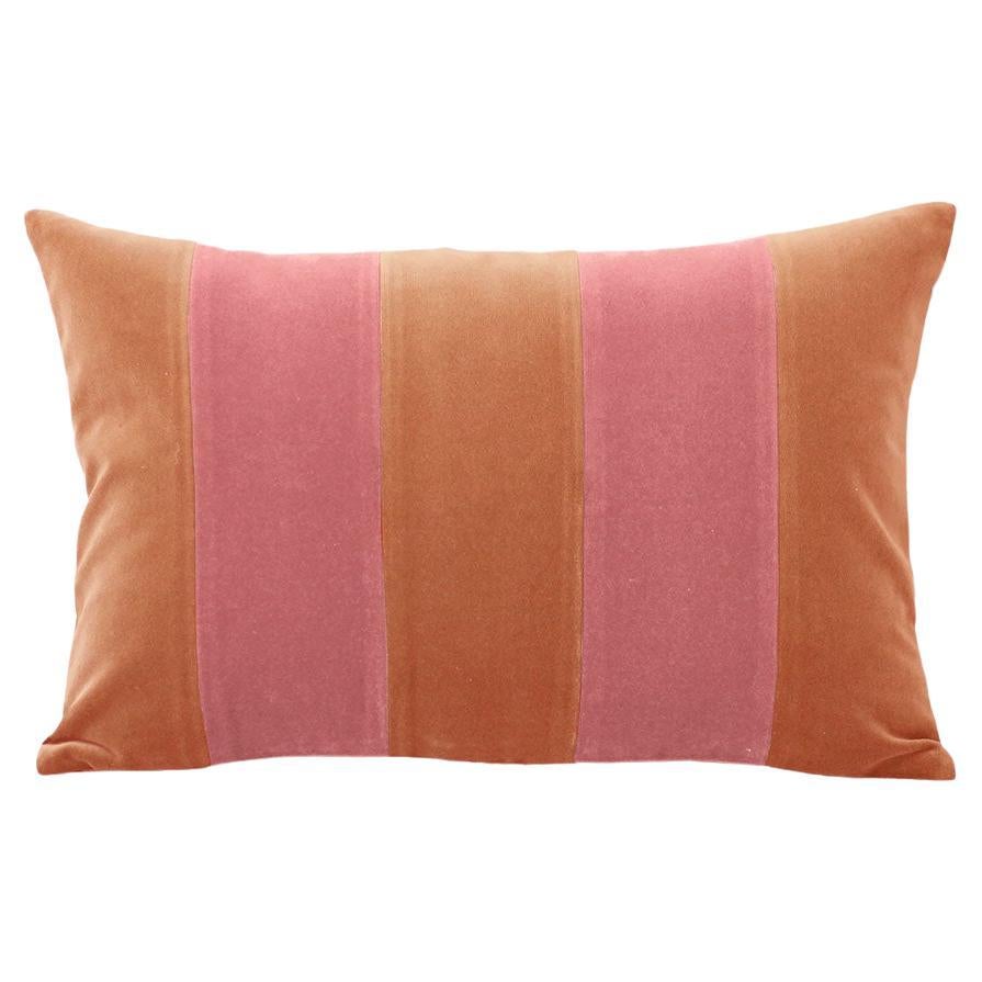 GEMMA II Camel & Rose Samt Deluxe Handgefertigtes dekoratives Kissen aus Samt Deluxe