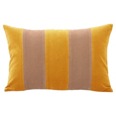 GEMMA II Mustard & Cappuccino Velvet Deluxe Handmade Decorative Pillow