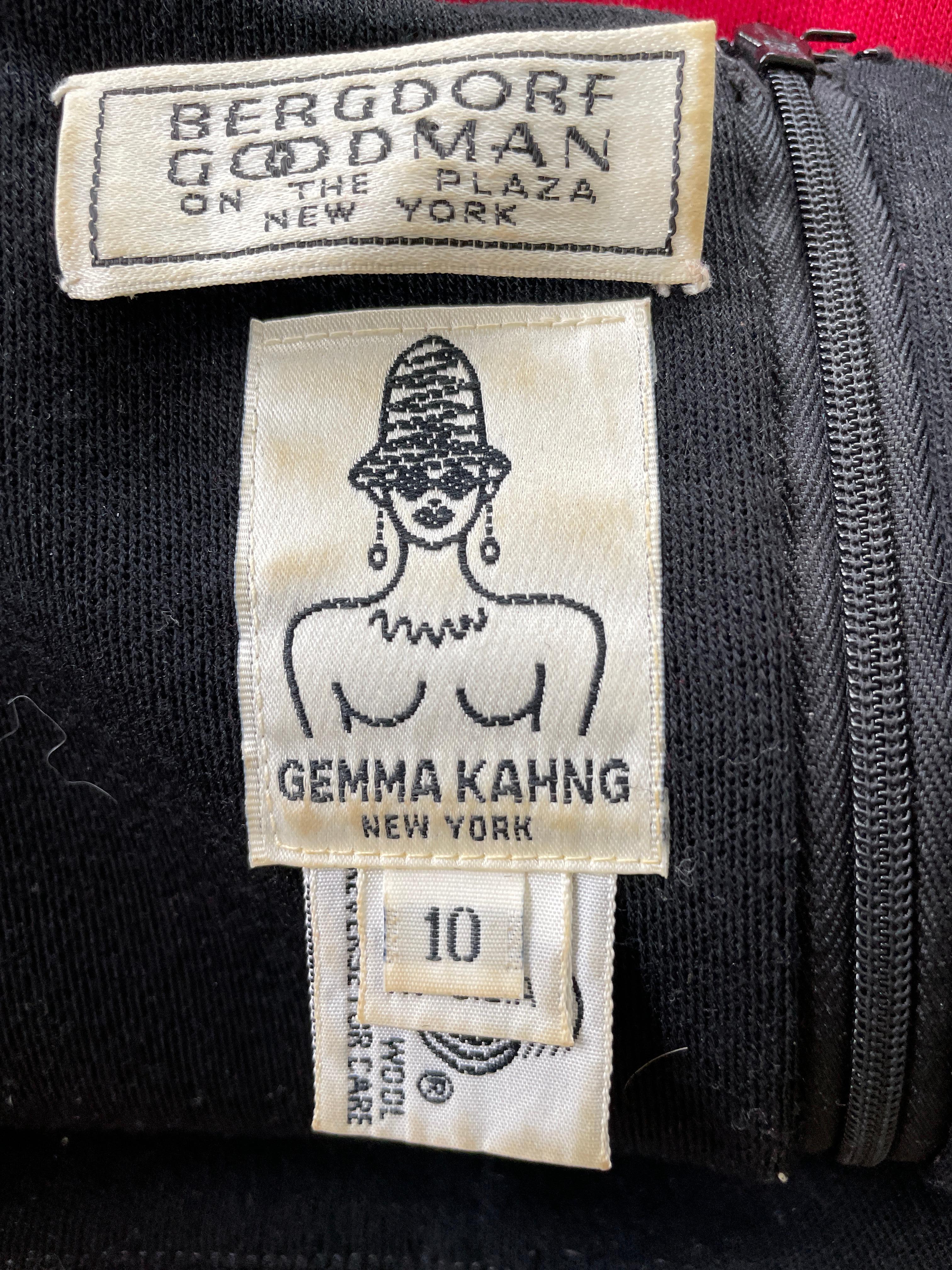 Gemma Kahng for Bergdorf Goodman Vintage 1980's Colorblock Dress 1