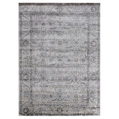 GEMMA Hand Knotted Traditional Silk Rug in Brown Grey & Taupe Colours by Hands