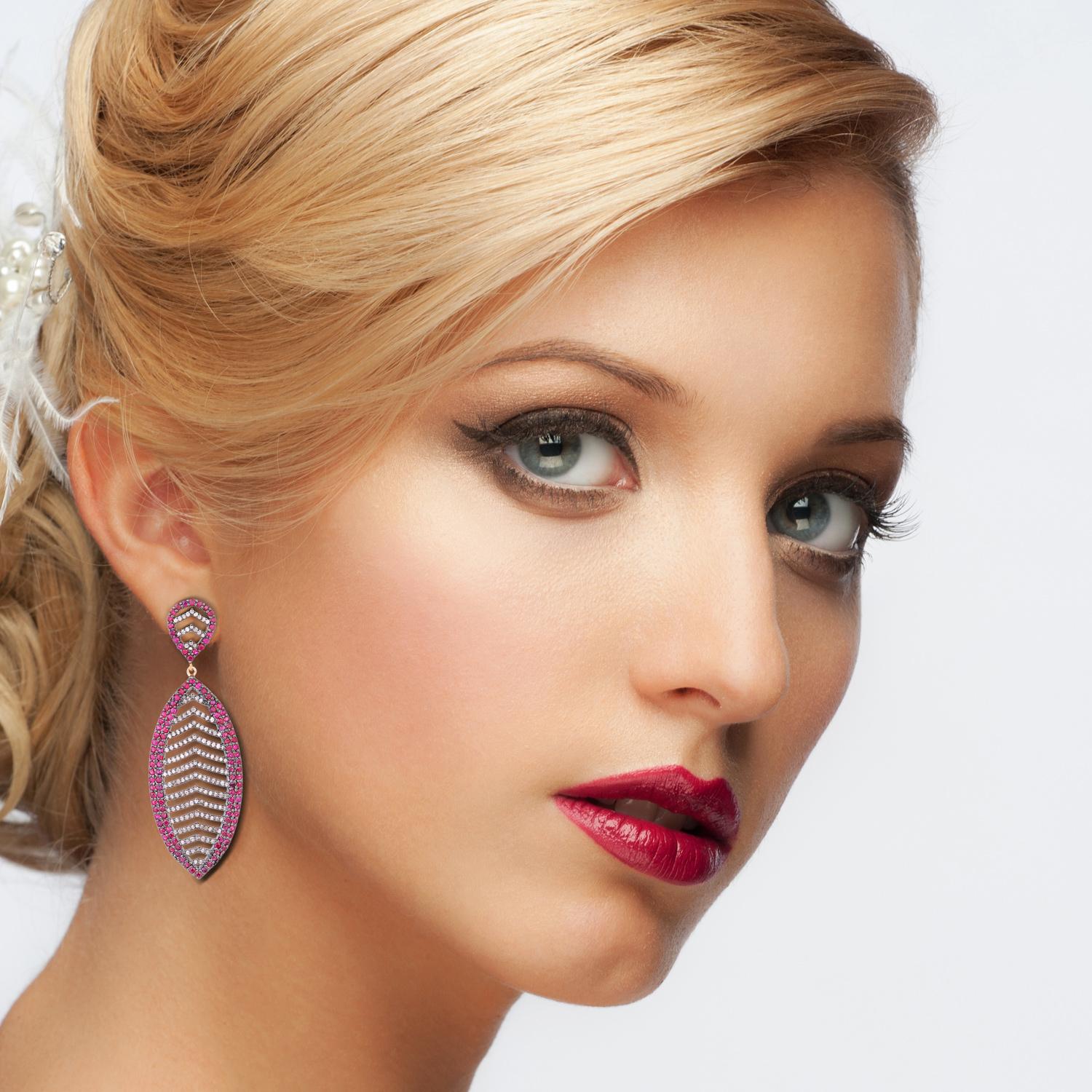 14KT:1.32g,D:1.66ct,SI:12.27g RUBINO:4.36ct,65X22MM