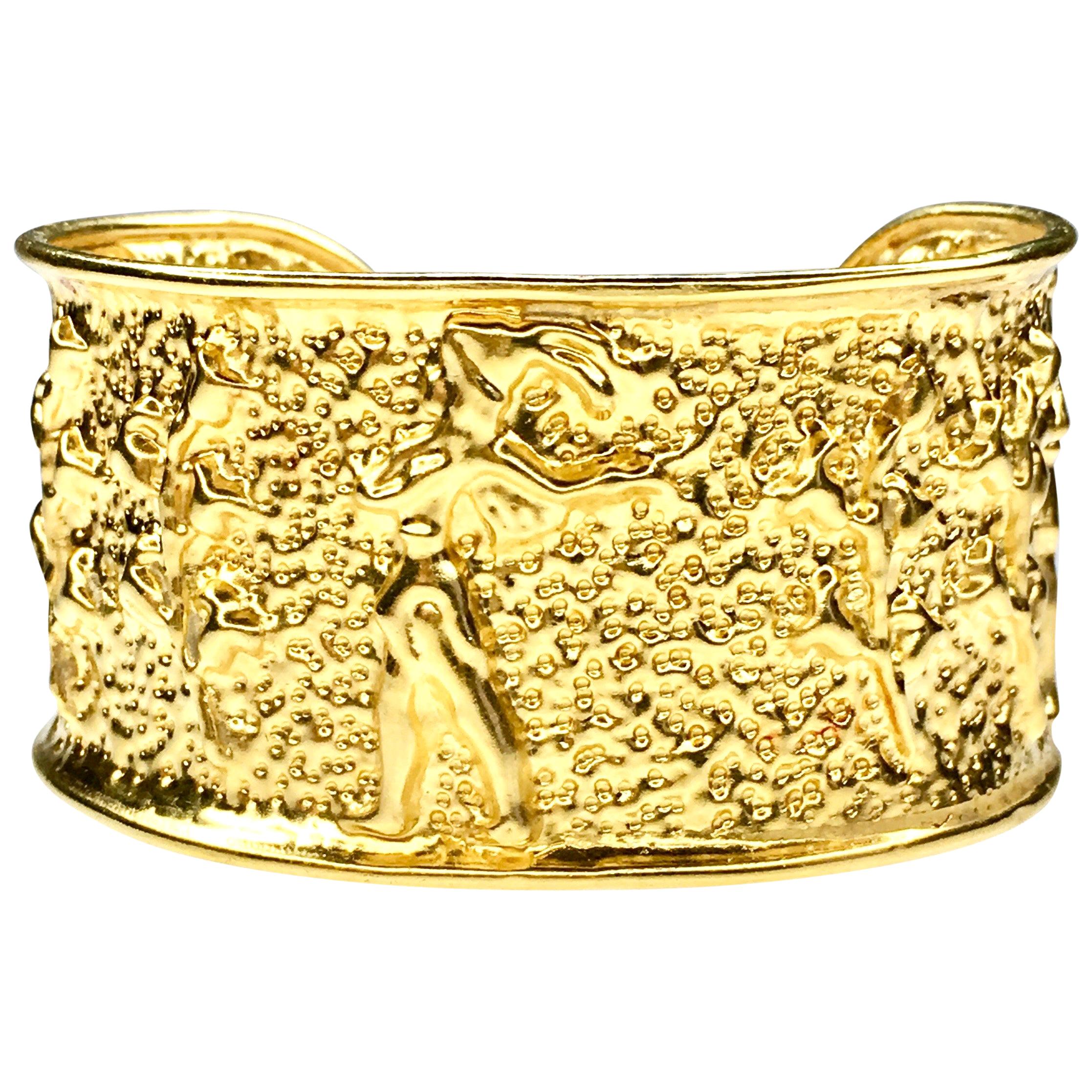Gemolithos 22 Karat Yellow Gold The Prince of Knossos Cuff Bangle Bracelet
