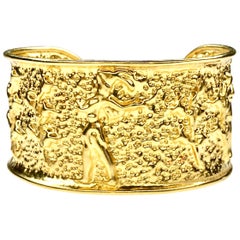 Gemolithos 22 Karat Yellow Gold The Prince of Knossos Cuff Bangle Bracelet