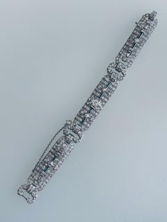 Gemolithos, Art Deco Emerald and Diamond Bracelet, circa 1920s