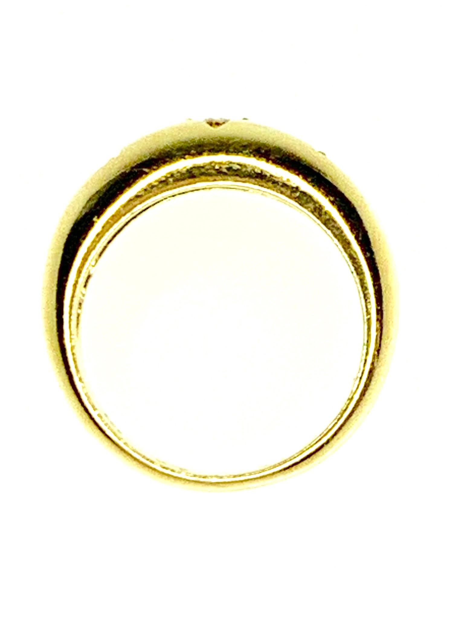Modern Gemolithos Diamond Ring in 18 Karat Yellow Gold