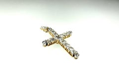 Gemolithos Late Victorian Gold and Platinum Cross Pendant