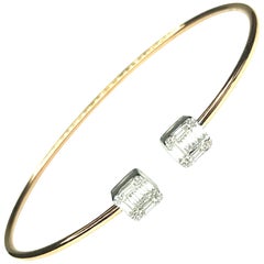 Gemolithos Modern Rose Gold 18 Karat and Diamond Bracelet for Every Day