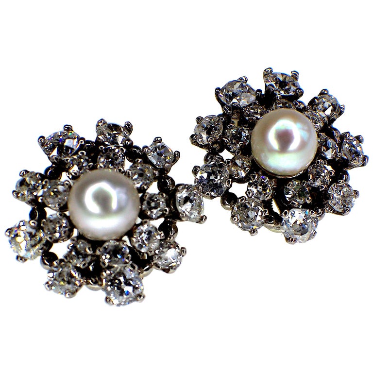 Boucles D'oreilles Vintage 1950 – Parfait état – Bijou Rétro De Caractère