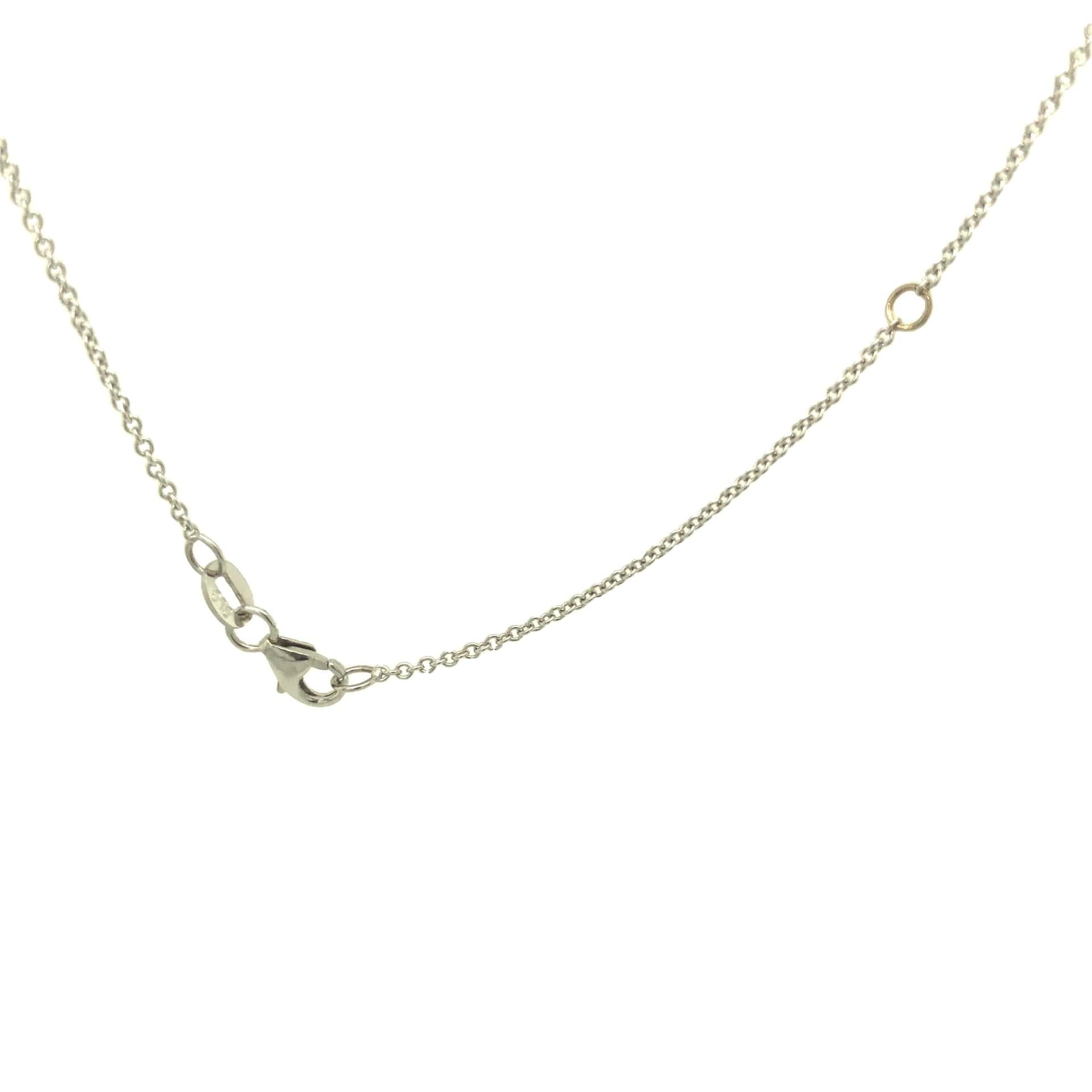 Edelsteine sind für die Ewigkeit 1,28 Karat runder Brillant Diamant Schiebe Halskette 18K Weißgold im Zustand „Neu“ im Angebot in beverly hills, CA