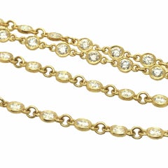 Gems Are Forever 3,25 Ct. Collana a catena con diamanti A Link in oro giallo 18 carati