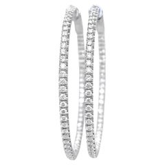 Gems Are Forever - Boucles d'oreilles en or 18 carats avec diamant de 5 carats et ouverture vers l'intérieur