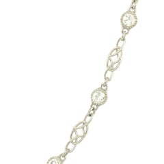 Gems Are Forever Antique Inspired Handcrafted Diamond Link Chain Platinum