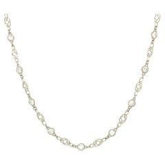 Gems Are Forever Antique Inspired Handcrafted Diamond Link Chain Platinum