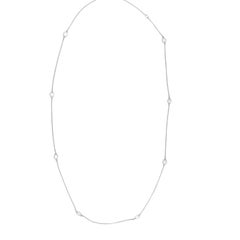 Gems Are Forever Diamonds by the Yard 8 Round Bezel Necklace in 18k White Gold