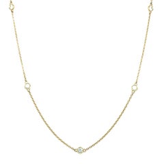 Gems Are Forever Diamonds by the Yard 8 Round Bezel Necklace in 18k Yellow Gold