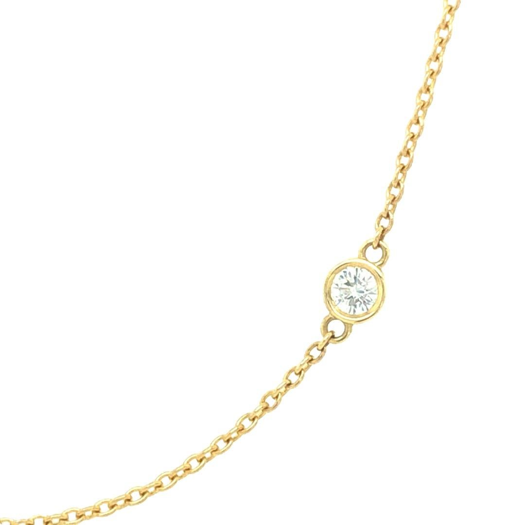 Gems Are Forever Diamonds by the Yard 8 Round Bezel Necklace in 18k Yellow Gold In New Condition For Sale In beverly hills, CA