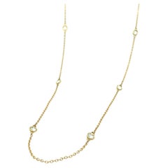 Gems Are Forever Diamonds by the Yard 8 Round Bezel Necklace in 18k Yellow Gold