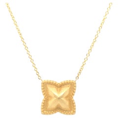 Gems Are Forever Floral Emblem Necklace in 14k Yellow Gold