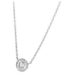 Gems Are Forever Collana con solitario di diamanti incastonati in oro bianco 14K