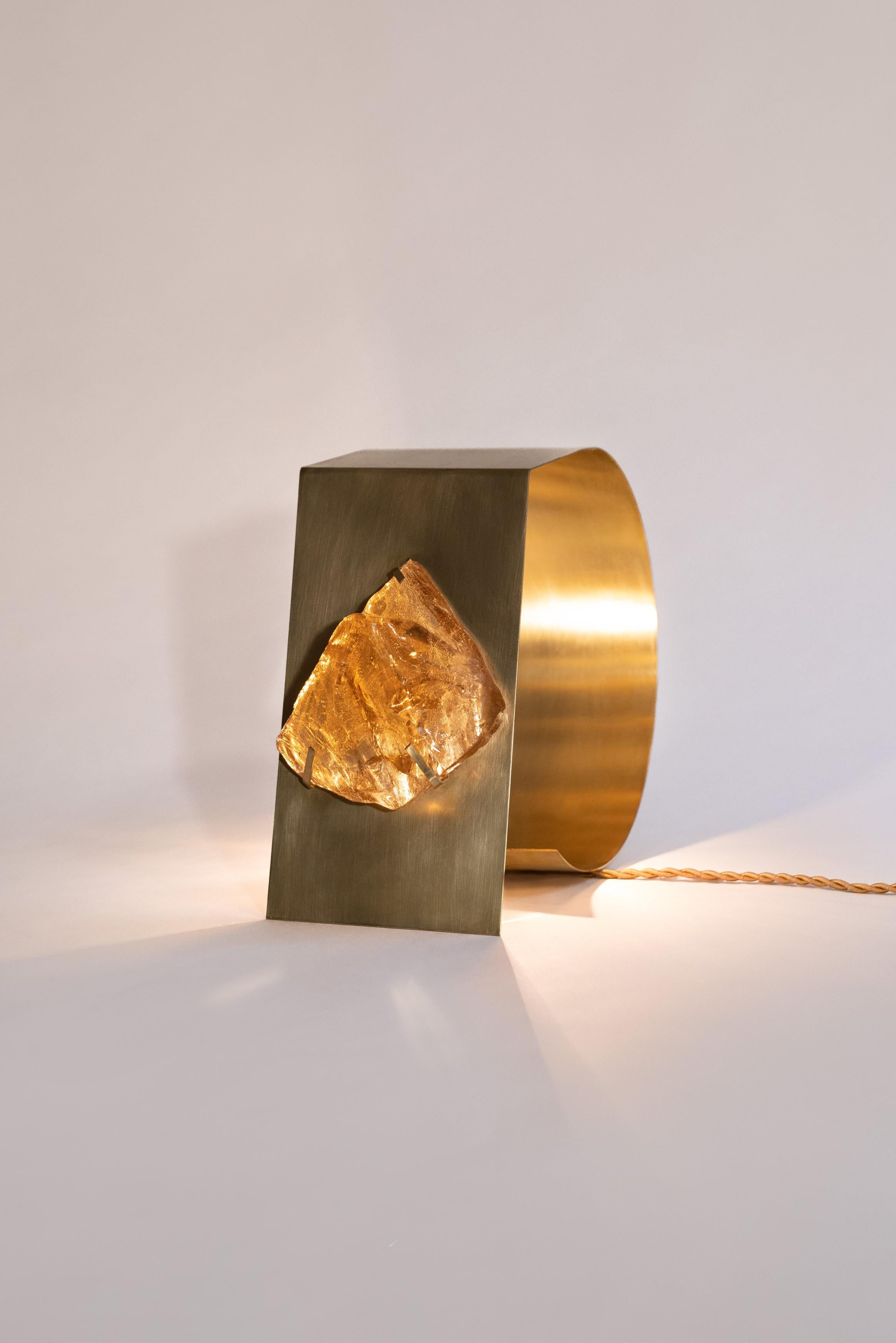 Brass Gems Ice Table Lamp by Marie Jeunet For Sale