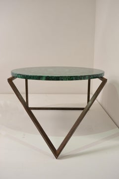 'Gems in the Air' Round Malachite Gemstone Topped Centre or Coffee Table