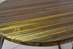 'Gems in the Air' Round Tiger Eye Gemstone Centre, Coffee or Cocktail Table