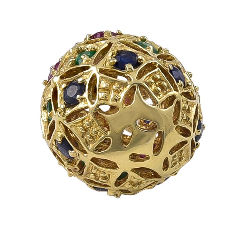 Women's or Men's Gemset Gold Egg Charm