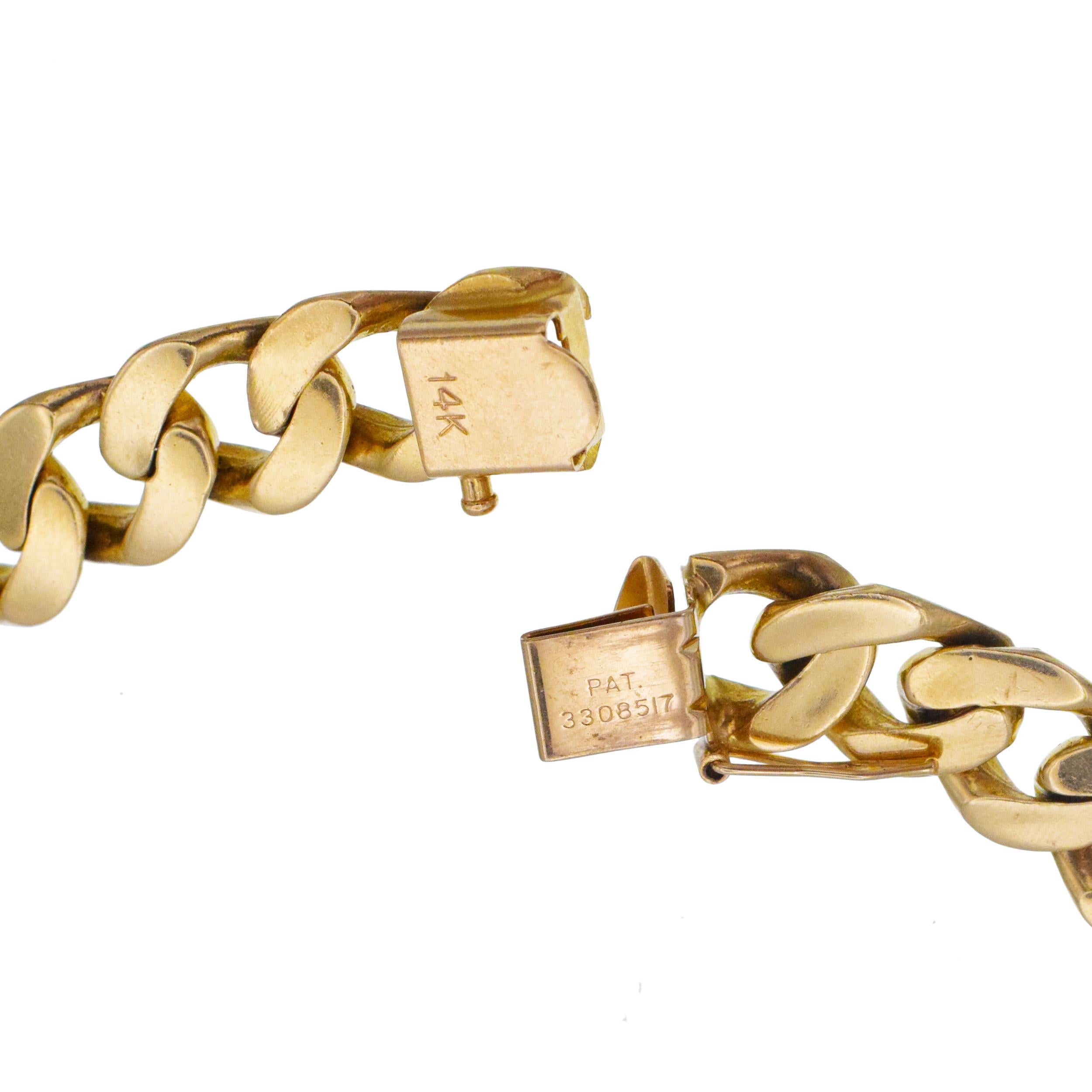Gemstone and Diamond Cuban Link Necklace For Sale 5