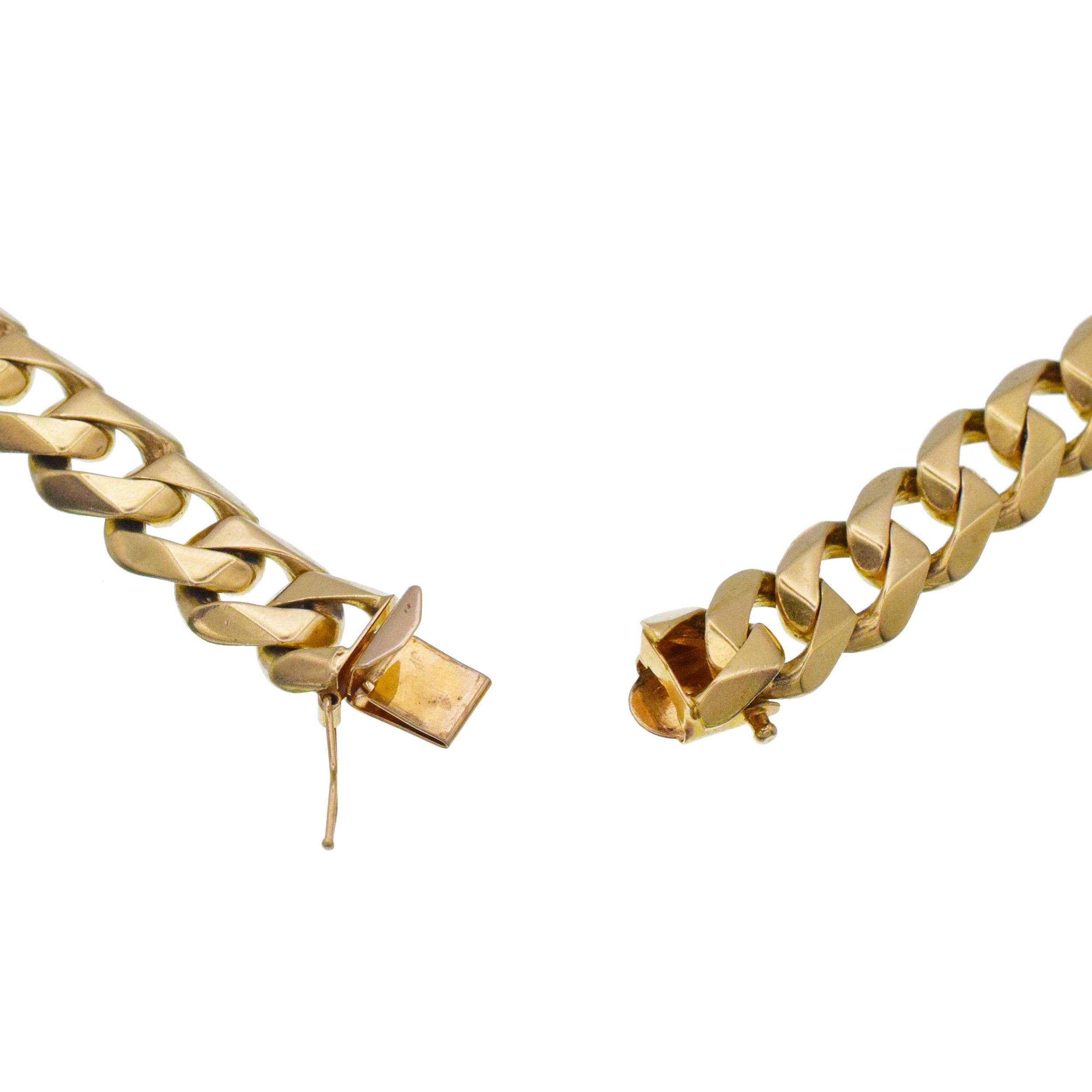 Gemstone and Diamond Cuban Link Necklace For Sale 6