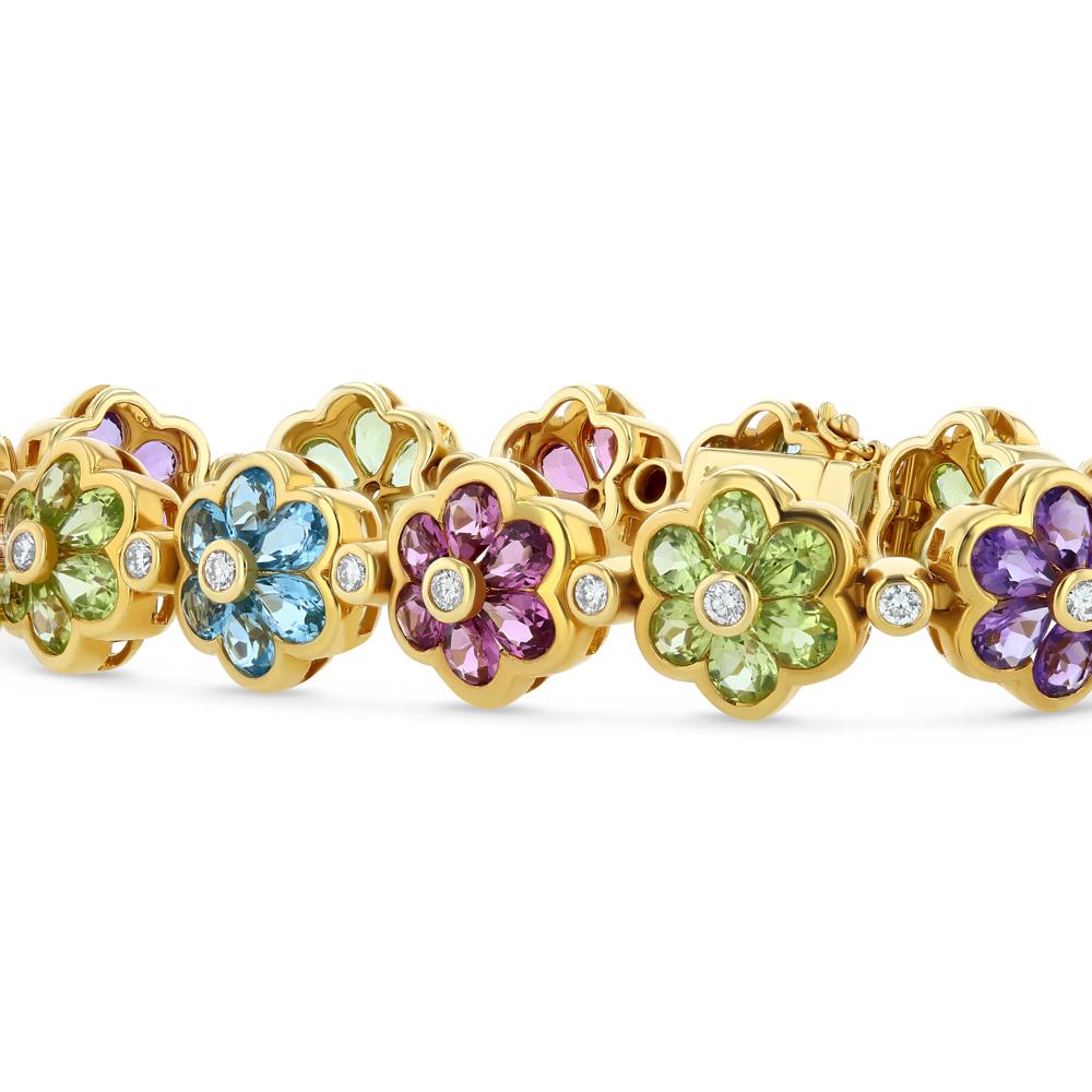 flower gemstone bracelet