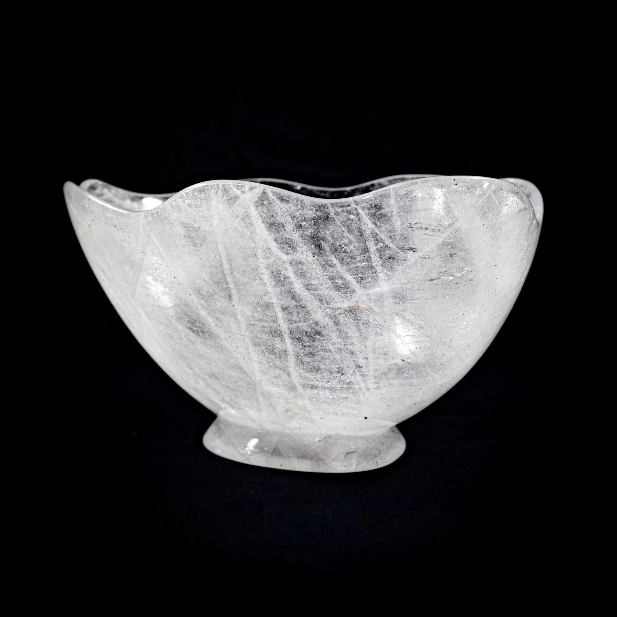 Gemstone bowl - Rock Crystal, 1960s/70s  In Good Condition For Sale In New York, NY