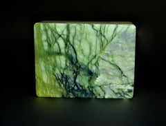 Caja de piedras preciosas Rutilo verde Serpentina Watergrass