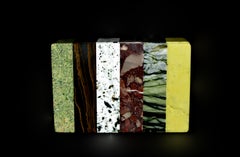 Gemstone Box Six Natural Stones Large Rare K3 Jasper Green Serpentine