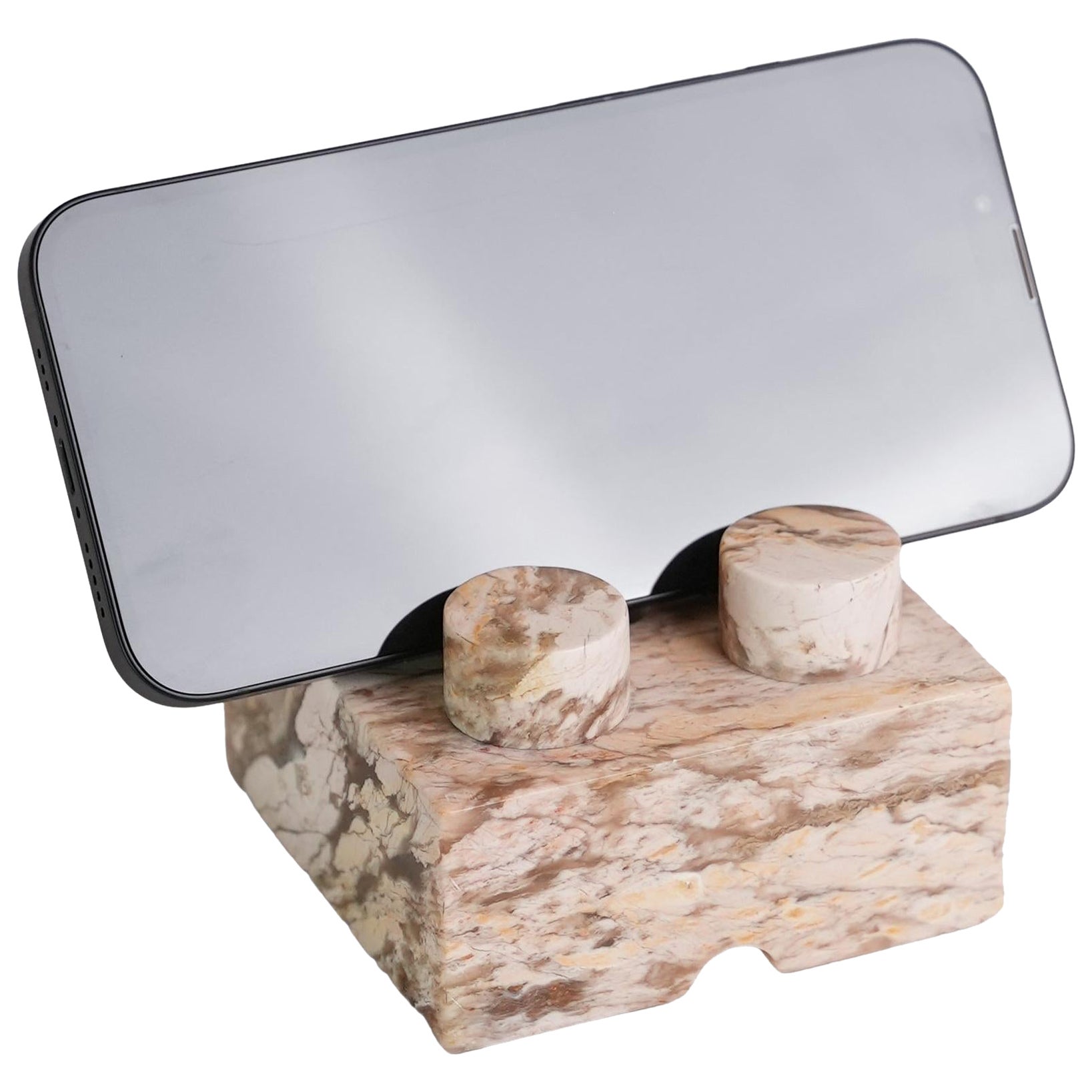 Gemstone Brick Phonestand -  Cream Soapstone