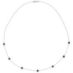 Gemstone by the Yard Blue Sapphire Necklace