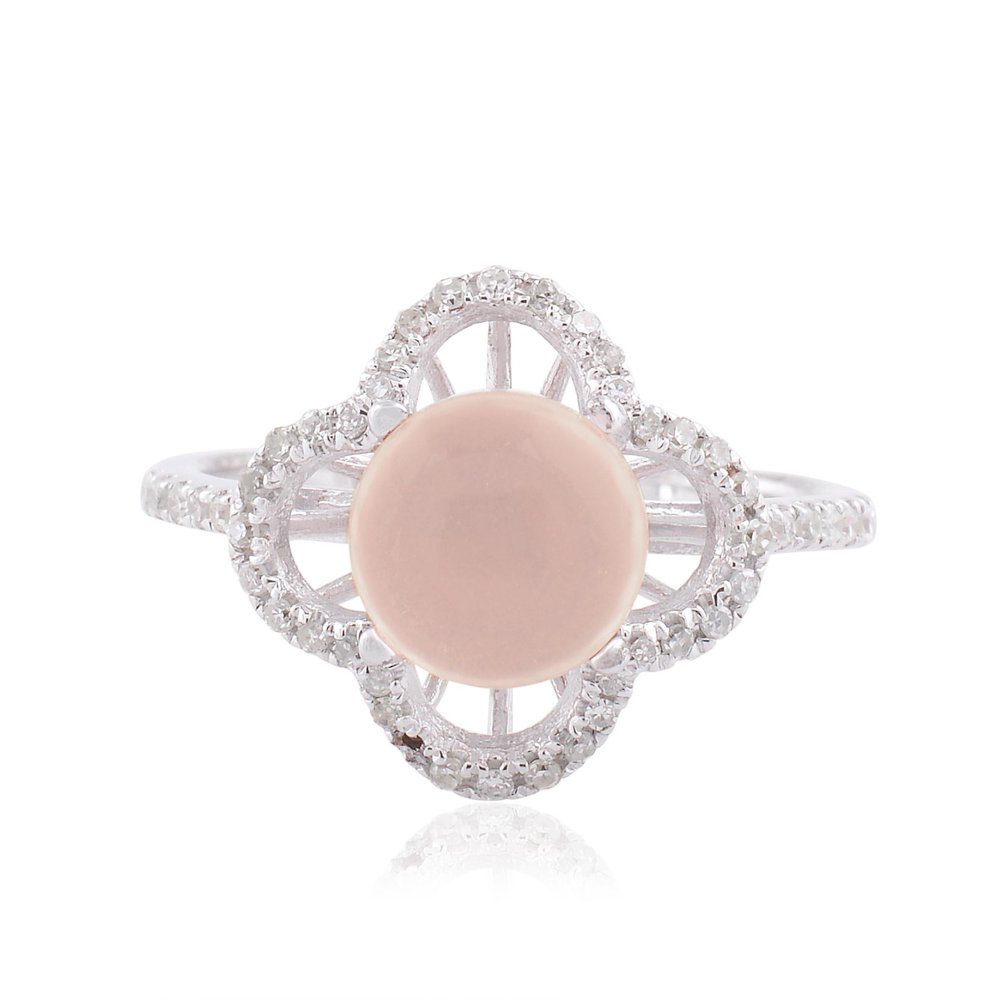 Women's Gemstone Clover Stud Earrings Diamond Pave Ring Pendant Necklace 18 Karat Gold For Sale