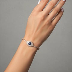 Edelstein Elegance 14K (oder 18k auf Anfrage) Gelbgold Tennisarmband