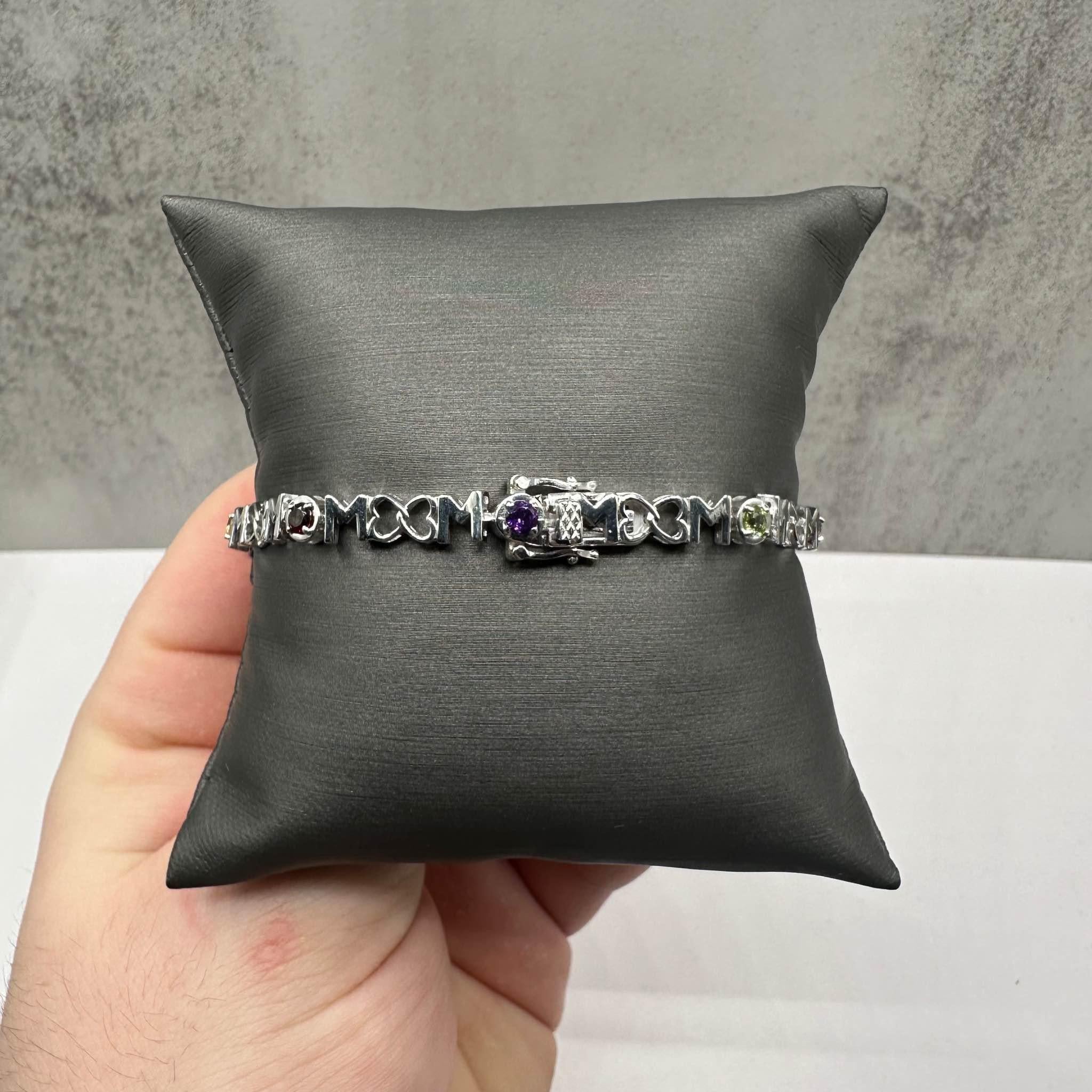 Bracelet « Mme » en argent sterling - 1 carat d'améthyste, topaze, grenat, citrine Neuf - En vente à West Hempstead, NY