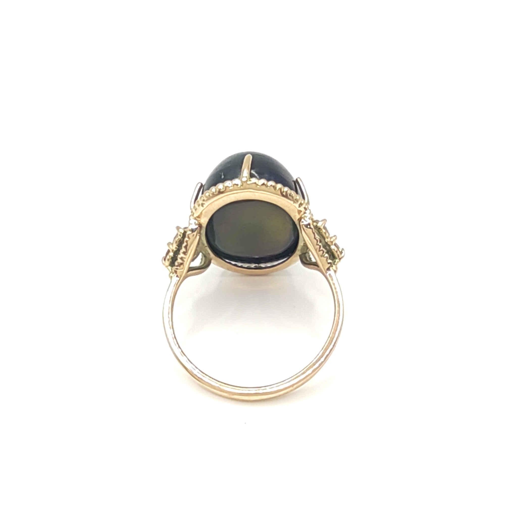 Gemstone Opal 14k Gold Ring  Diamon ring Gift for Her Ring woman Ring Birthday  5