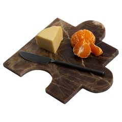 Edelstein-Puzzle Stück servieren Schneidebrett 11" - Onyx