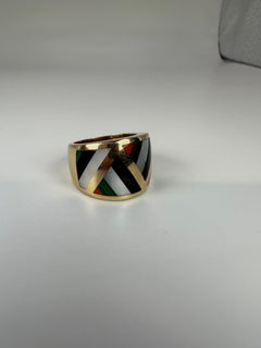 Gemstone Ring Asch Grossbardt Gold 14 Karat Yellow Gold Rare