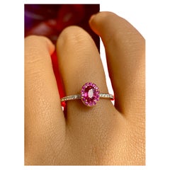 Gemstone Solitaire Ring, Ruby & Diamond Ring, Stackable 14k Rose Solid Gold Ring
