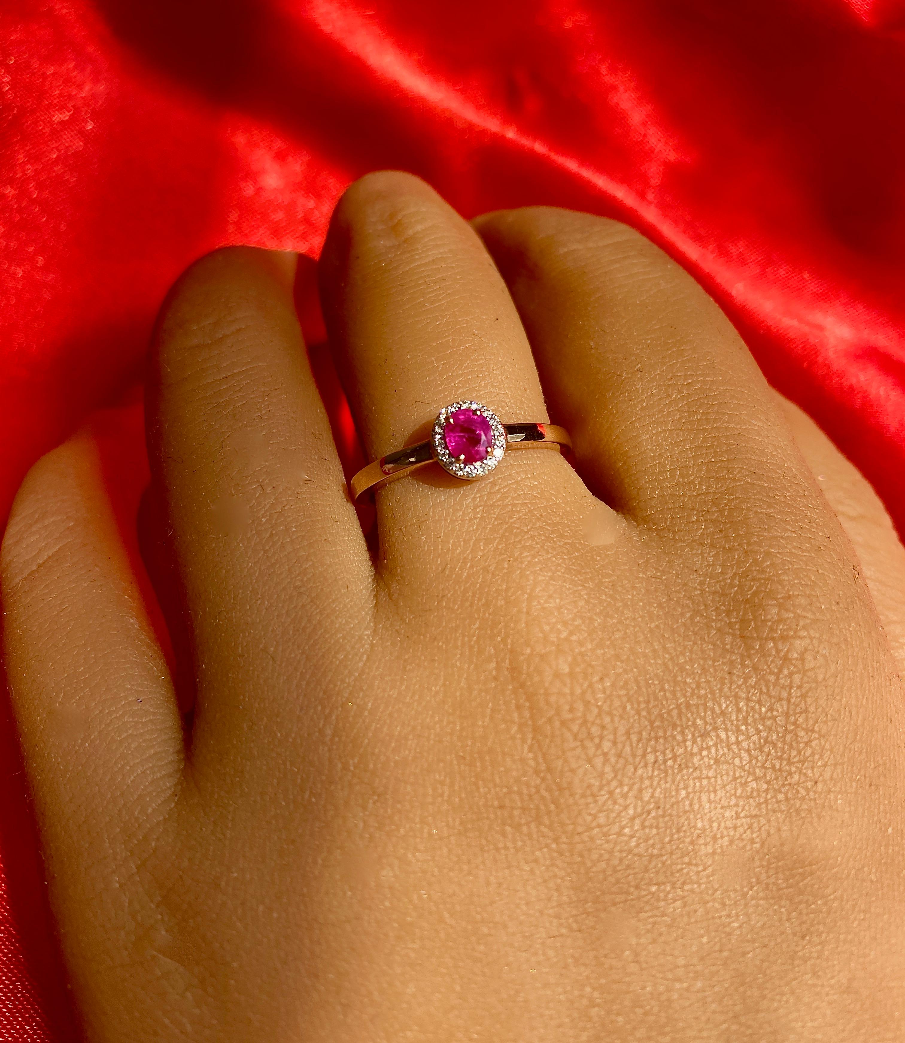 ruby stackable ring gold
