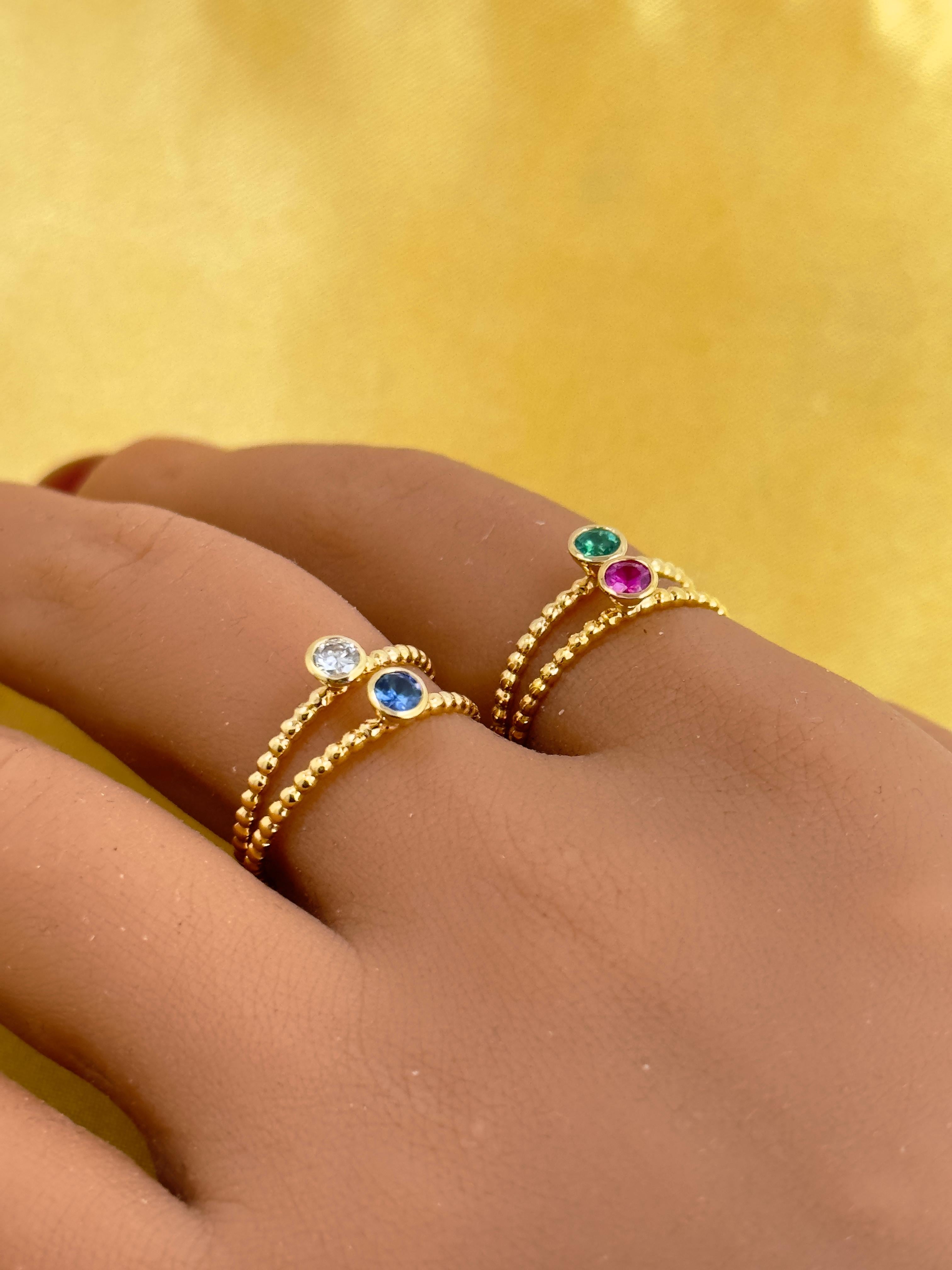 stackable gemstone ring