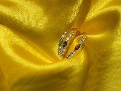 Gemstone Solitaire Ring Stacks, Natural Diamond Ring Stacks, 14k Solid Gold Ring