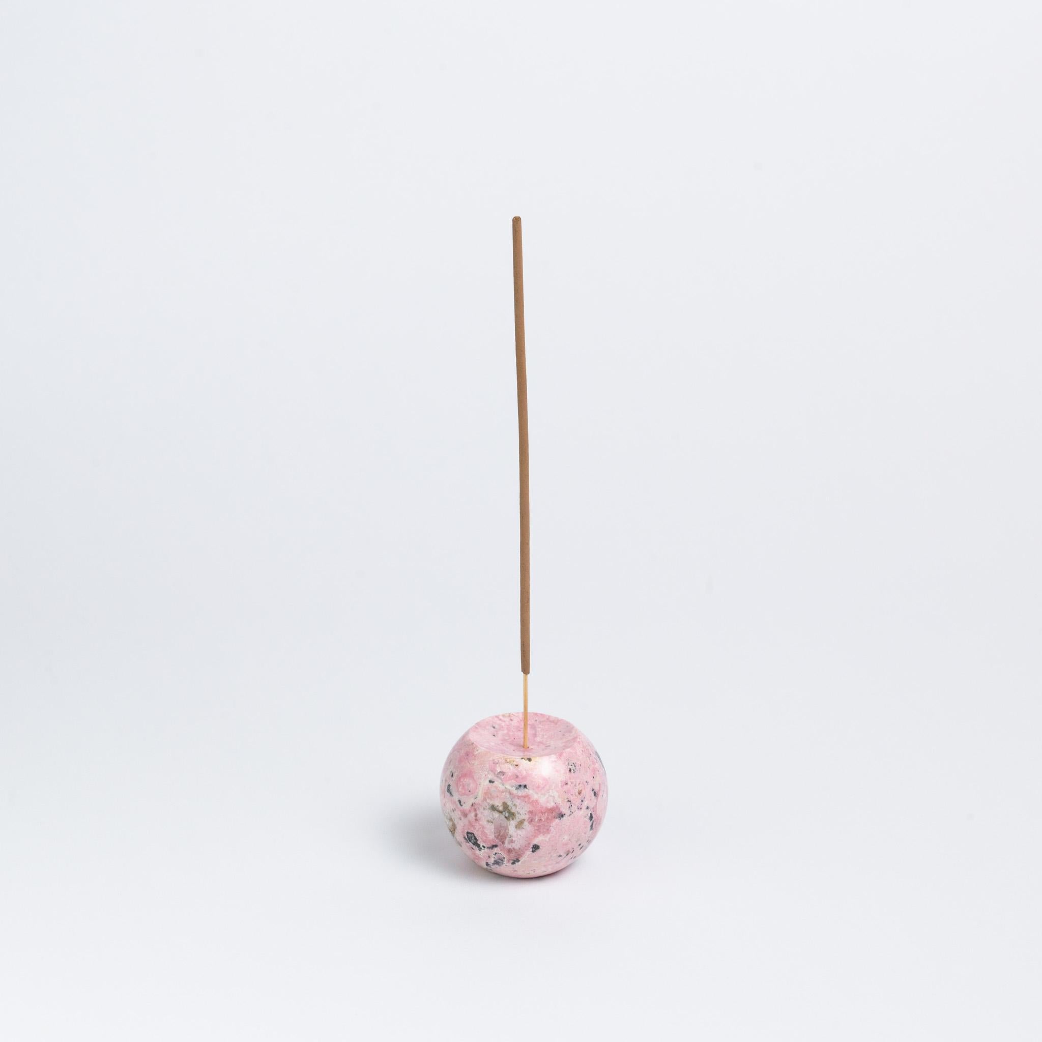 Porta-incienso esfera de piedra preciosa - Rodonita rosa en Nuevo estado para la venta en Pacasmayo, PE