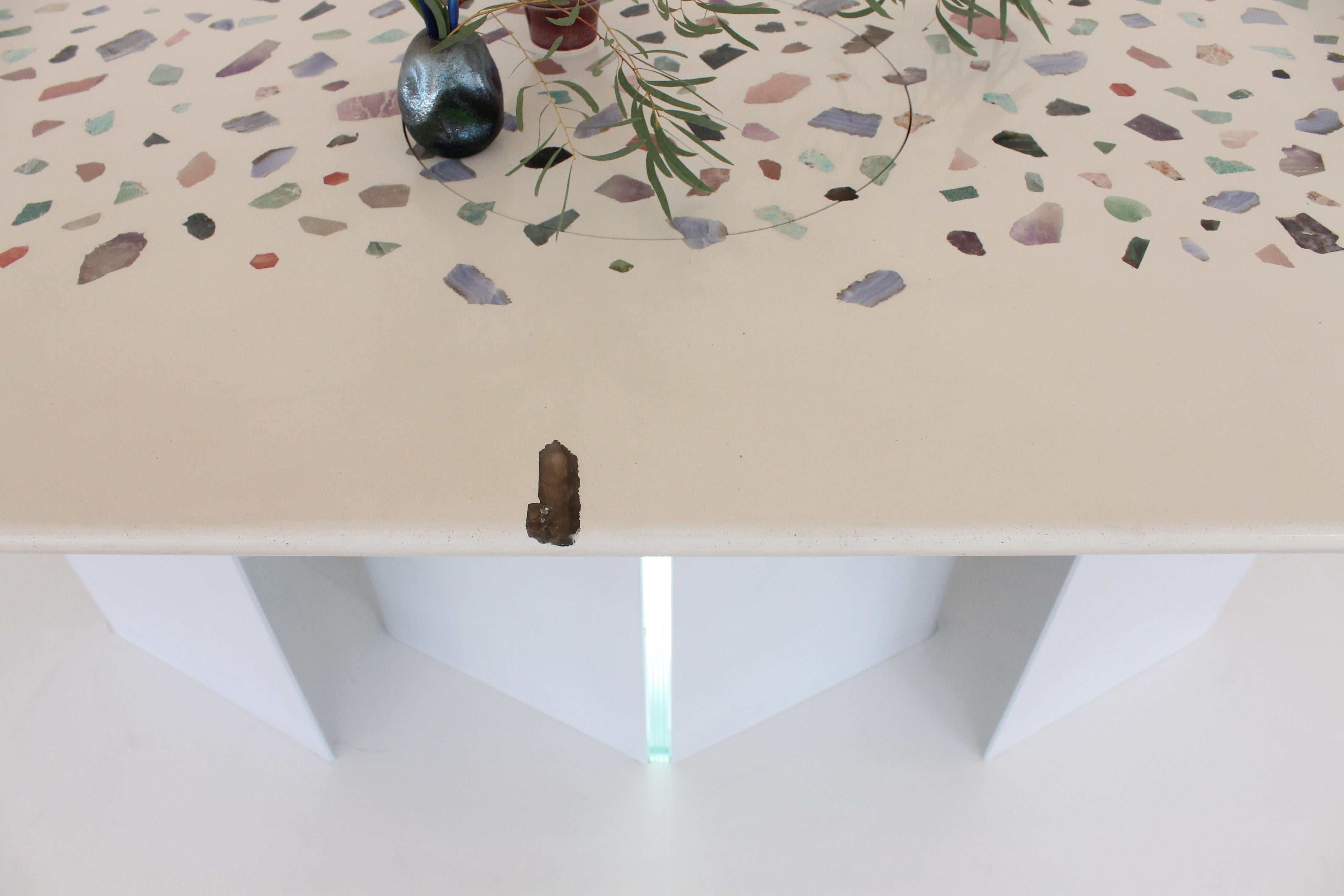 Other Gemstone Terrazzo Toped Dinning Table For Sale